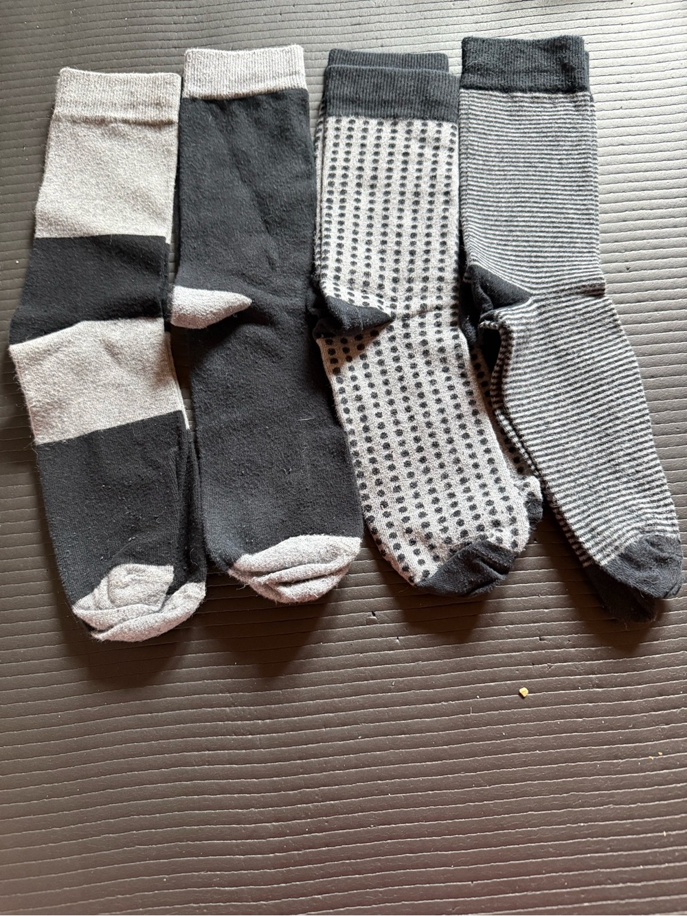 Black and Gray Neutral Casual/Dress Socks